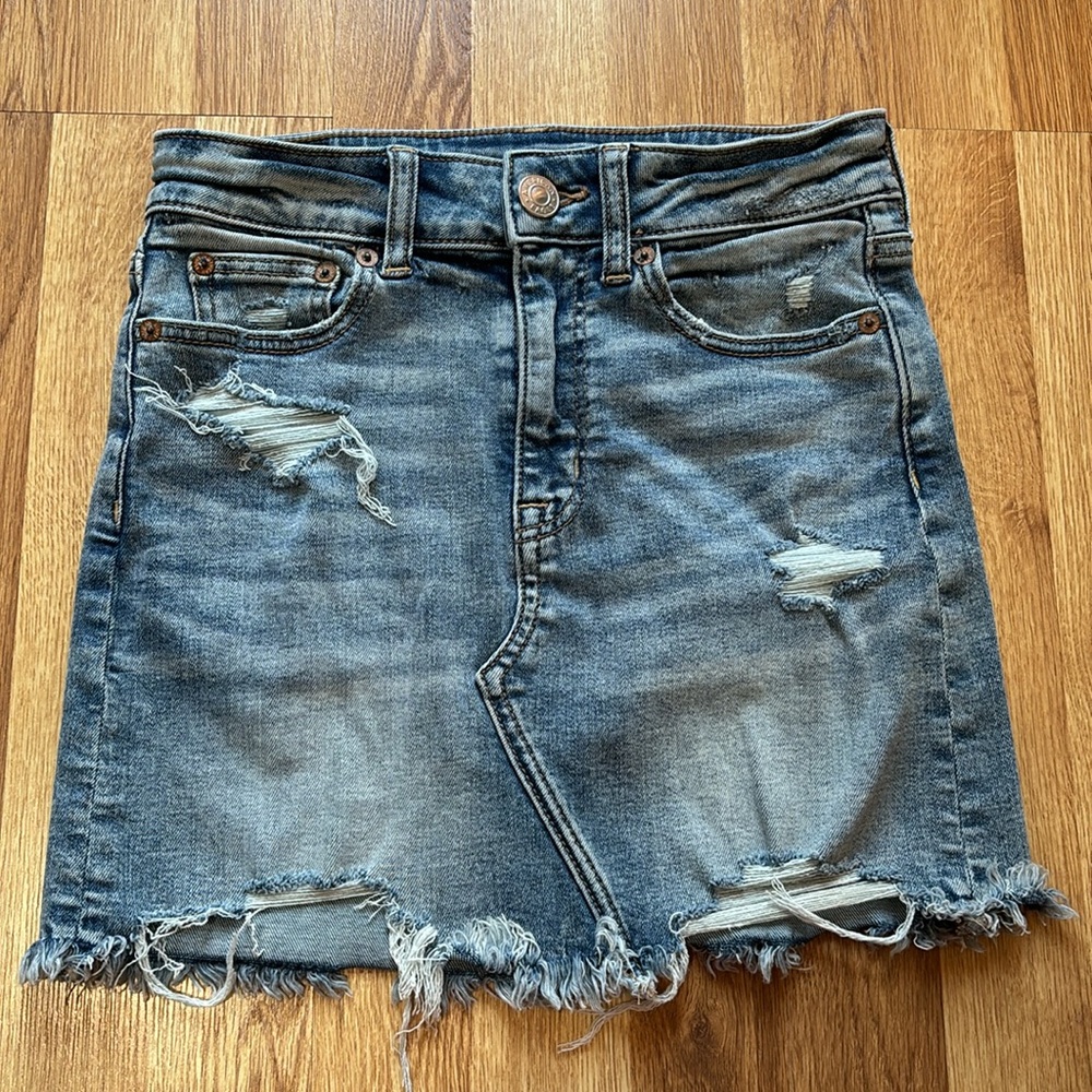 AE Super Stretch Denim Skirt